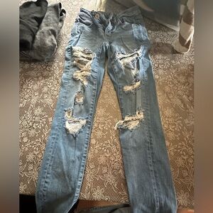 American Eagle Skinny Jeans/Blue/With holes